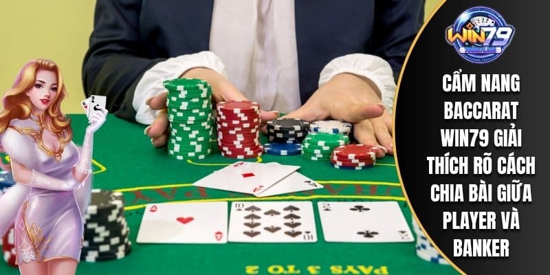 Cẩm nang baccarat WIN79 giải thích rõ cách chia bài giữa Player và Banker